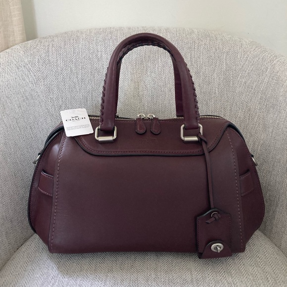 Coach Ace Satchel Shoulder Crossbody Burgundy Bag - Picture 3 of 16